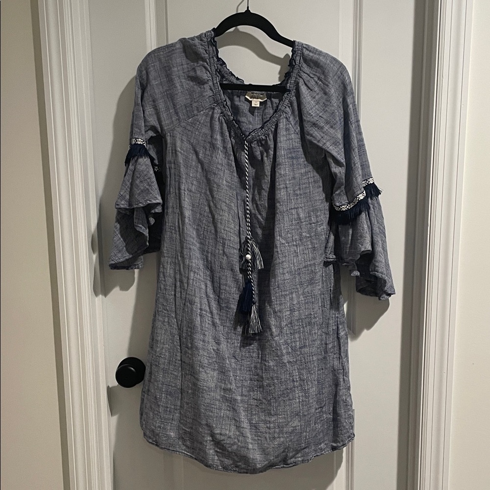 Style & Co. Navy Textured Top